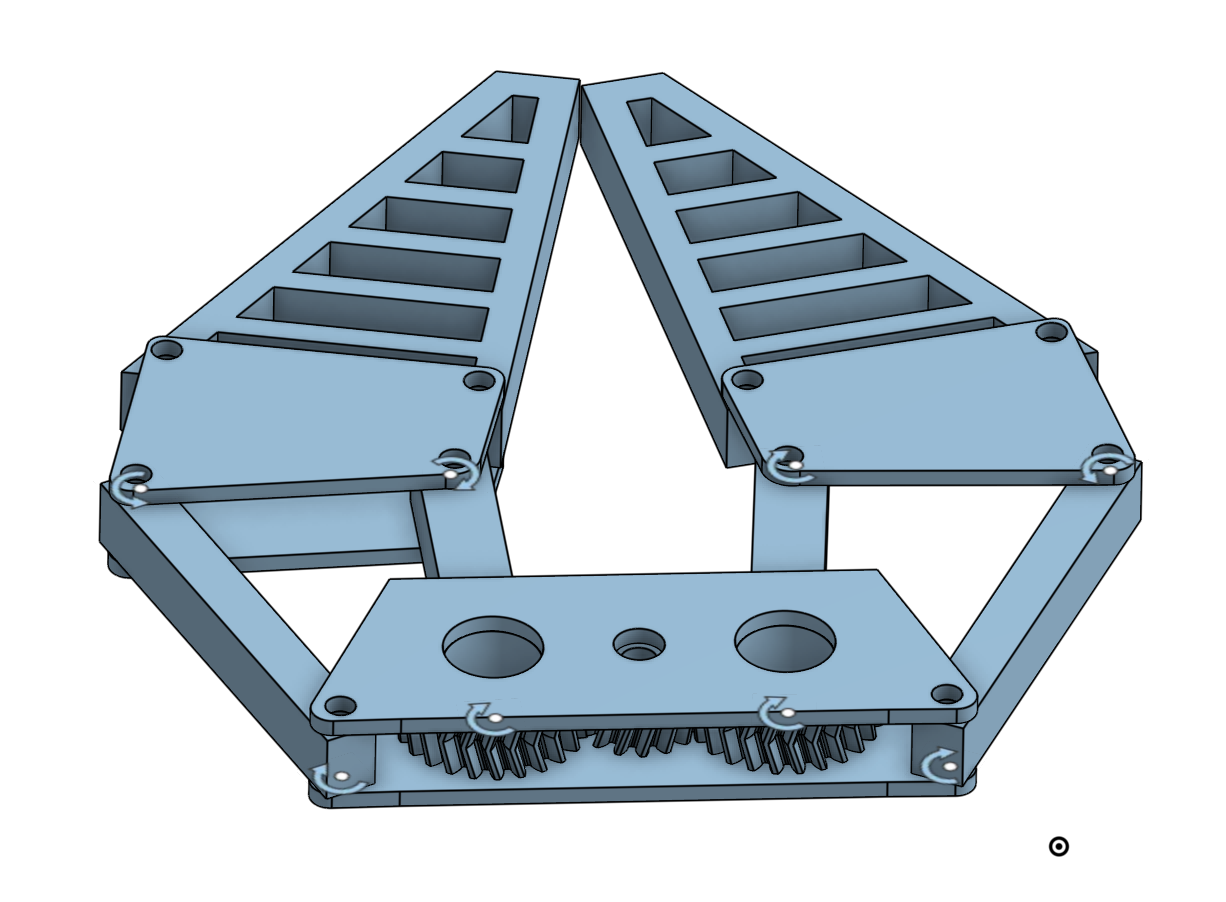 CAD paired linkage and gear transfer concept